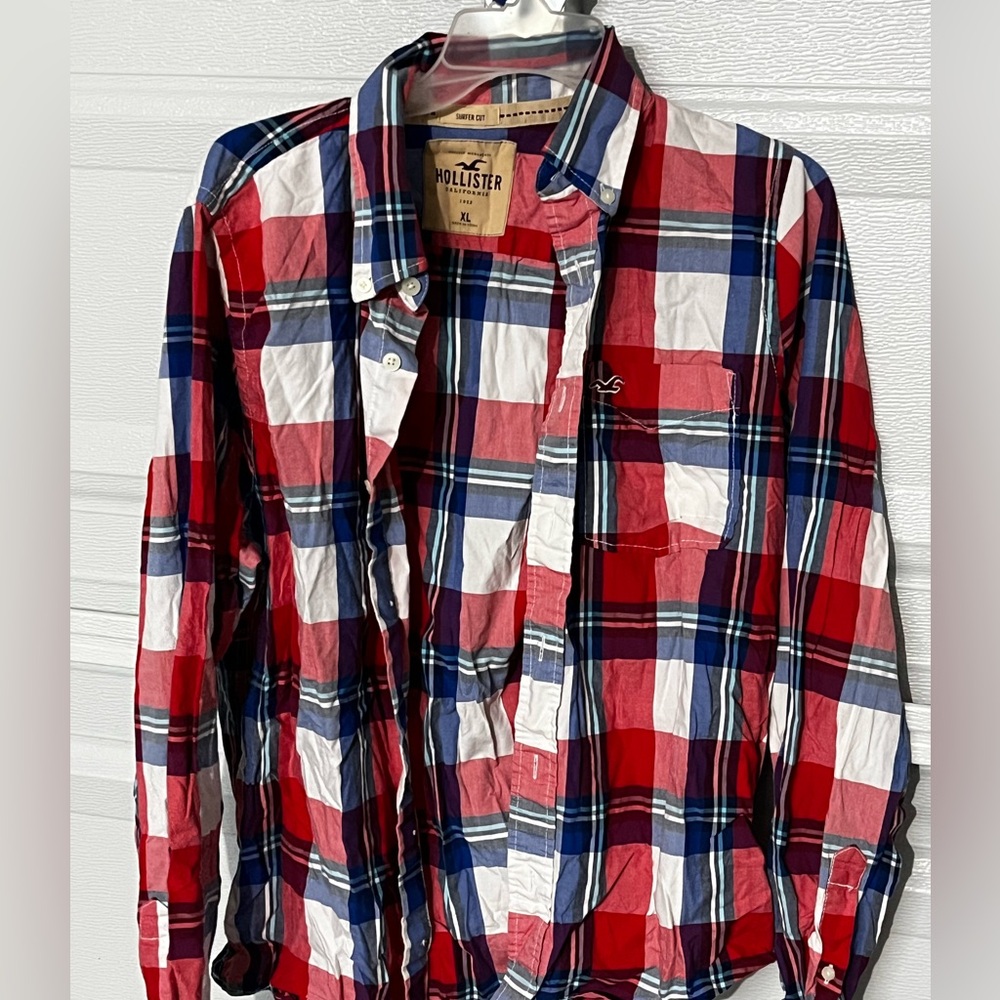Hollister Surfer cut Flannel Size XL
